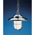Verchromte Pützellampe (Gitterlampe als Deckenlampe), Schirm-Ø 22 cm Verchromte Pützellampe (Gitterlampe als Deckenlampe), Schirm-Ø 22 cm